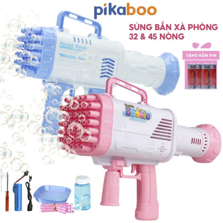 Súng bắn bong bóng xà phòng Pikaboo trên Shopee