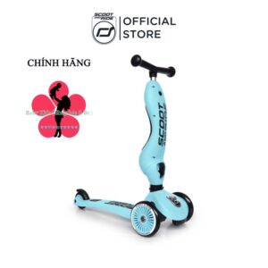 Bộ Xe Chòi Chân, Scooter và Mũ Bảo Hiểm Cho Bé – Scoot and Ride Highwaykick 1 (Blueberry)