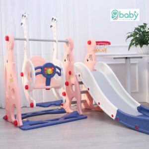 Cầu trượt trẻ em đa chức năng kèm xích đu hình hải cẩu 9BABY – Lựa chọn hoàn hảo cho sự phát triển của bé