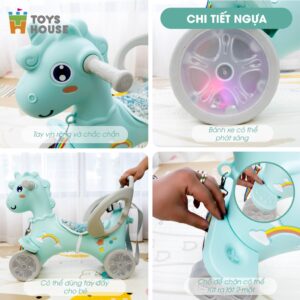 Ngựa Bập Bênh Kiêm Xe Đẩy Bé Đi Chơi – Chòi Chân Hình Ngựa – 3 trong 1 Toyshouse Có Nhạc 2021: Sự Lựa Chọn Hoàn Hảo Cho Bé Yêu 👶🎠