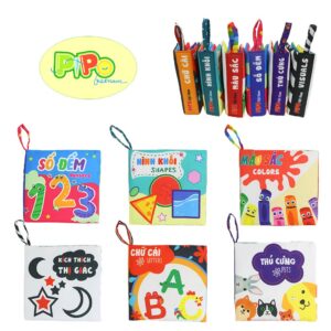 Sách Vải PIPO Việt Nam – Song Ngữ Anh Việt: Đồ Chơi An Toàn và Phát Triển Tư Duy Cho Bé📚🧸