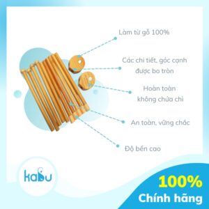 KABU – Kệ Chữ A Bằng Gỗ PipoVietnam: Đồ Chơi Tự Lập Đỉnh Cao Cho Bé